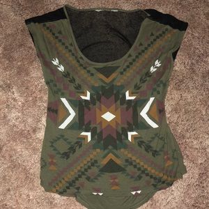 army green design shirt